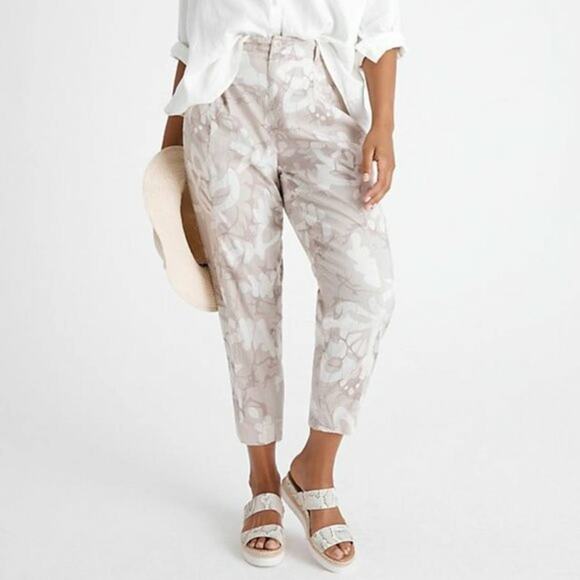 Anthropologie Frannie Linen Blend Tapered Pants Size 29 - Picture 1 of 14